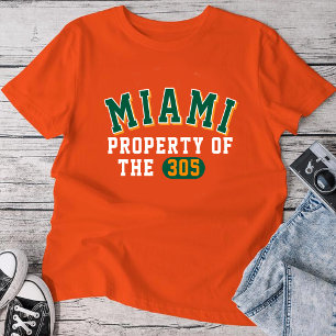 Miami egendom av 305 Orange T-shirt Herr