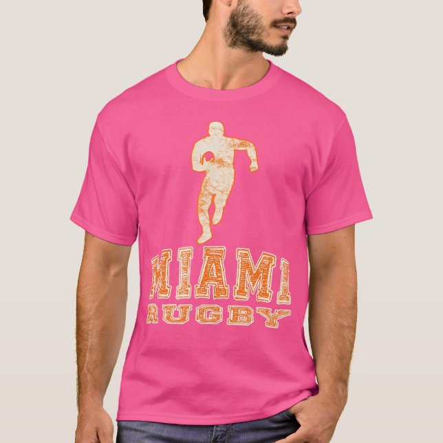Miami Fl Rugby T Shirt (Framsida)