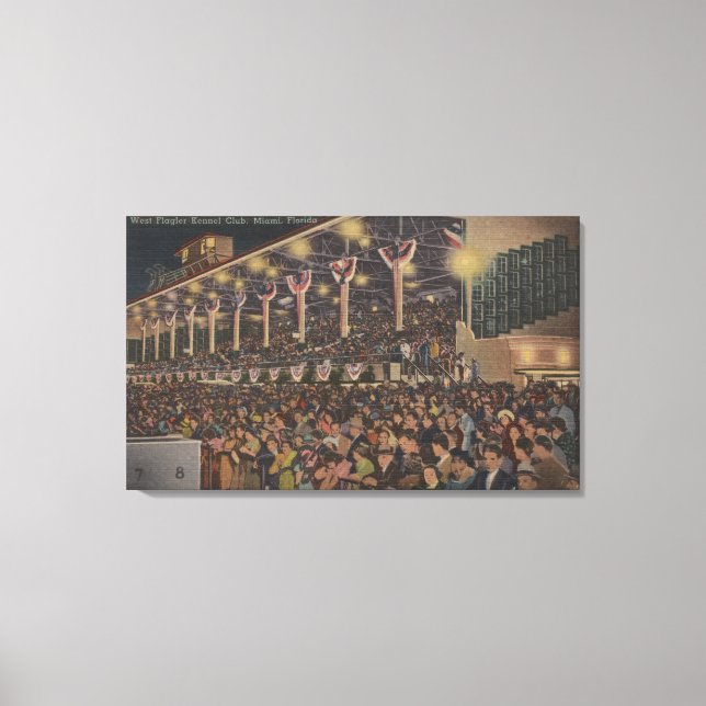 Miami, FL - Väster Flagler Kennel Klubb, Hund Canvastryck (Framsida)