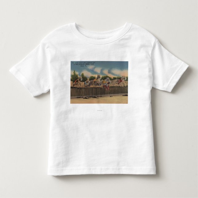 Miami FL - vinthundhundtävling på hundkojaklubben T-shirt (Framsida)