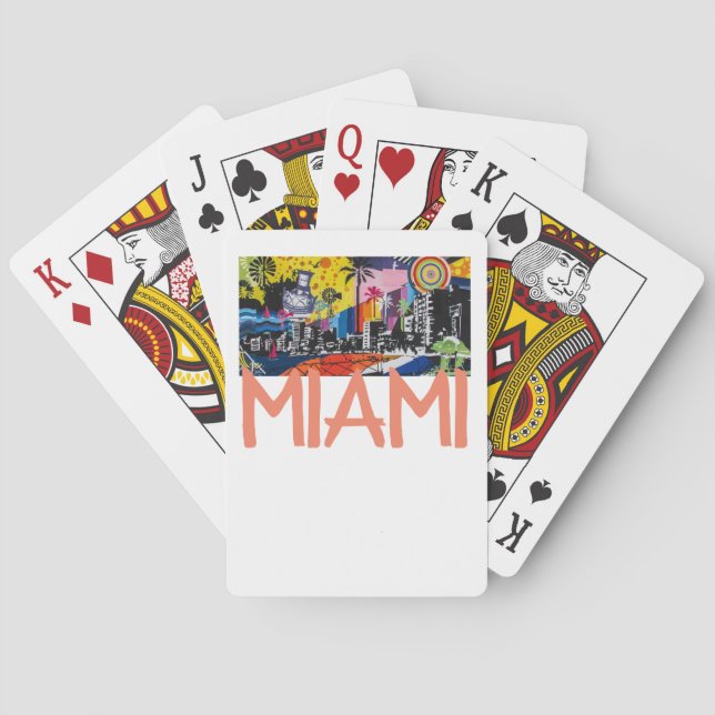 Miami Floria som leker kort Casinokort (Baksidan)