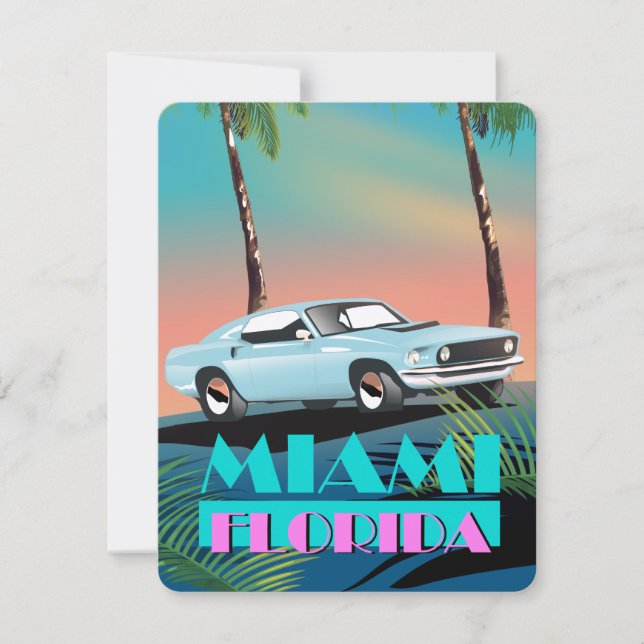 Miami Florida 1980-talets resaffisch (Framsida)