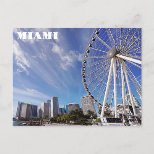 Miami Florida Bayfront Park Skyline Travel Vykort