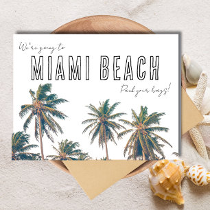Miami Florida Beach bröllopsdag Spara datumet Vykort