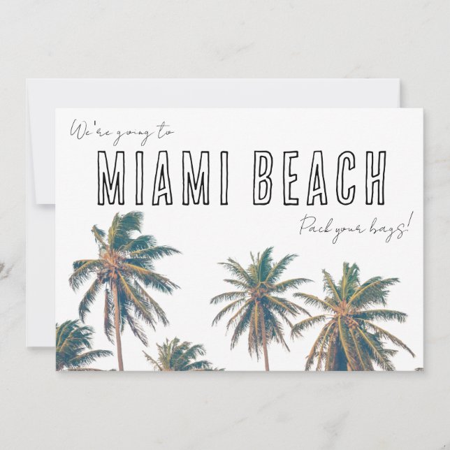 Miami Florida Beach Wedding Spara Datumet (Framsida)