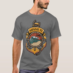 Miami Florida Beacher Boating Sailing Fishing Yach T Shirt