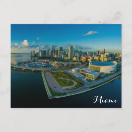 Miami Florida City Skyline Travel Photo Vykort