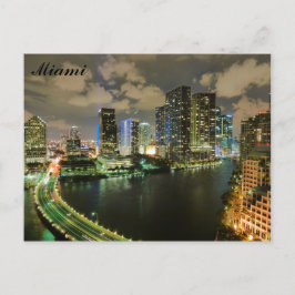 Miami Florida City Skyline Travel Vykort