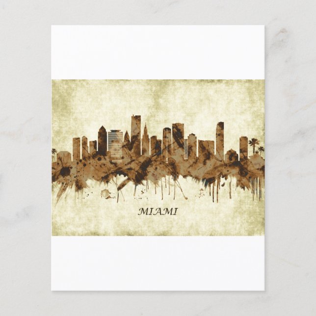 Miami Florida Cityscape Flygblad (Framsidan)