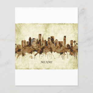 Miami Florida Cityscape Flygblad