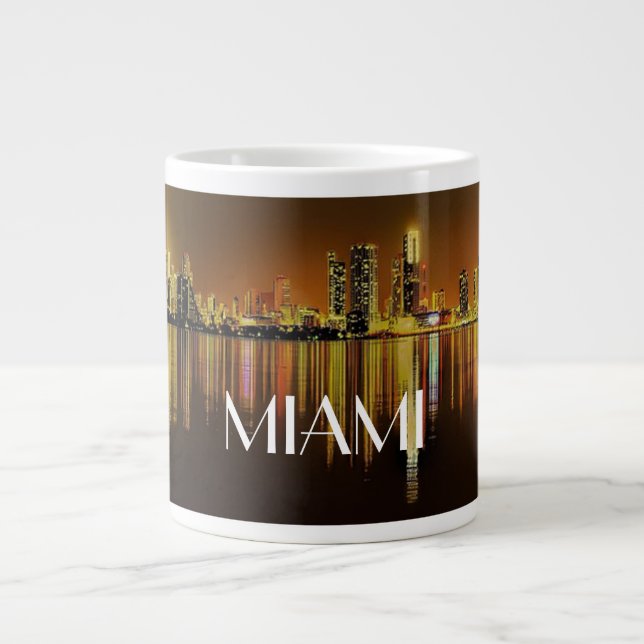 Miami Florida Cityscape Jumbo Mugg (Framsidan)