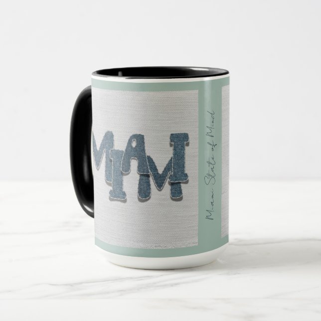 Miami Florida Denim Mug Mugg (Framsida vänster)