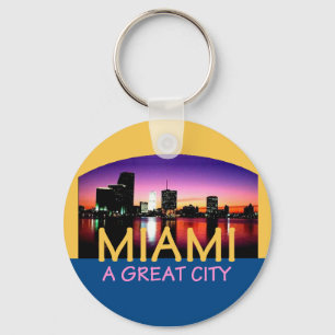 Miami Florida en underbar stad Keychain Nyckelring