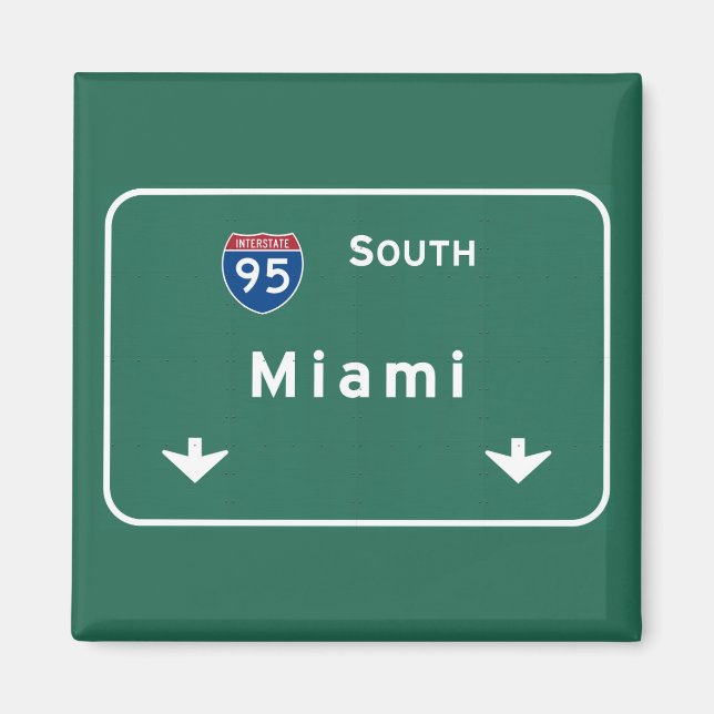 Miami Florida fl Interstate Highway Freeway : Magnet (Framsidan)