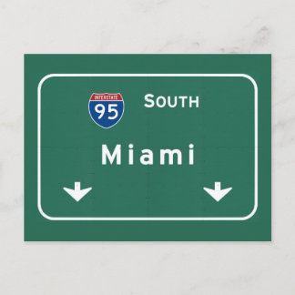 Miami Florida fl Interstate Highway Freeway : Vykort
