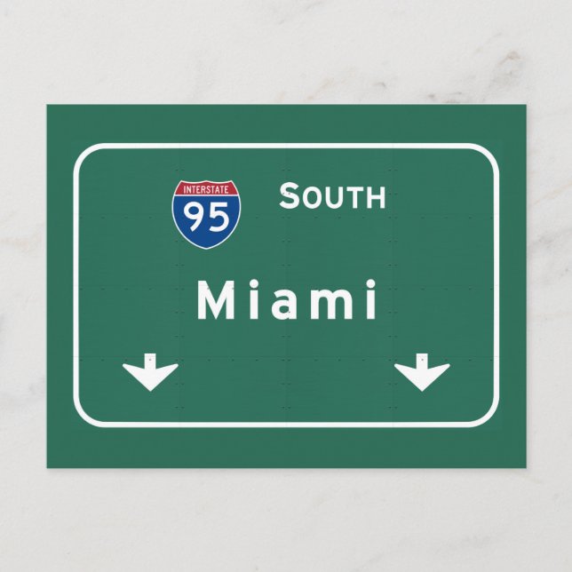 Miami Florida fl Interstate Highway Freeway : Vykort (Framsida)