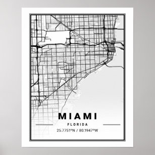 Miami Florida FL United Stater USA Travel City Kar Poster