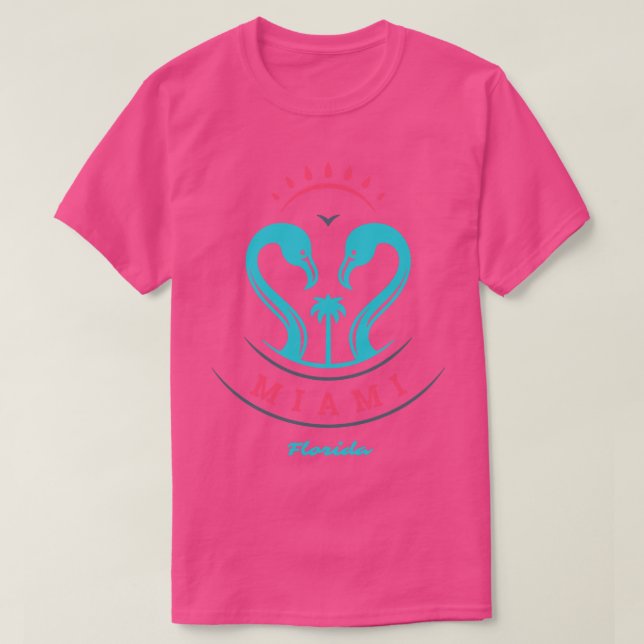 Miami Florida Flamingos Travel T Shirt (Design framsida)