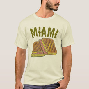 Miami Florida Ham Swiss Cheese Cuban Sandwich T Shirt