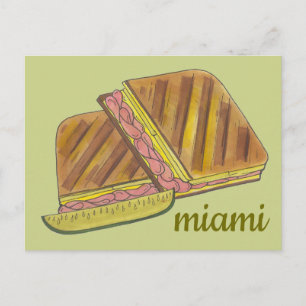 Miami Florida Ham Swiss Cheese Cuban Sandwich Vykort