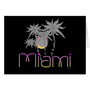 Miami, Florida Handflatan Coola Hälsningskort
