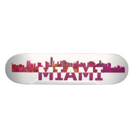 Miami Florida horisontSkateboard Mini Skateboard Bräda 18,5 Cm