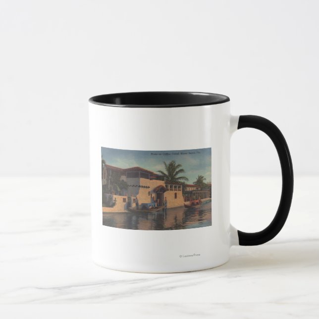 Miami, Florida - House on Collins Canal Mugg (Höger)