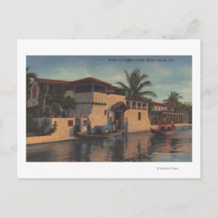 Miami, Florida - House on Collins Canal Vykort