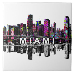 Miami, Florida i graffiti Kakelplatta