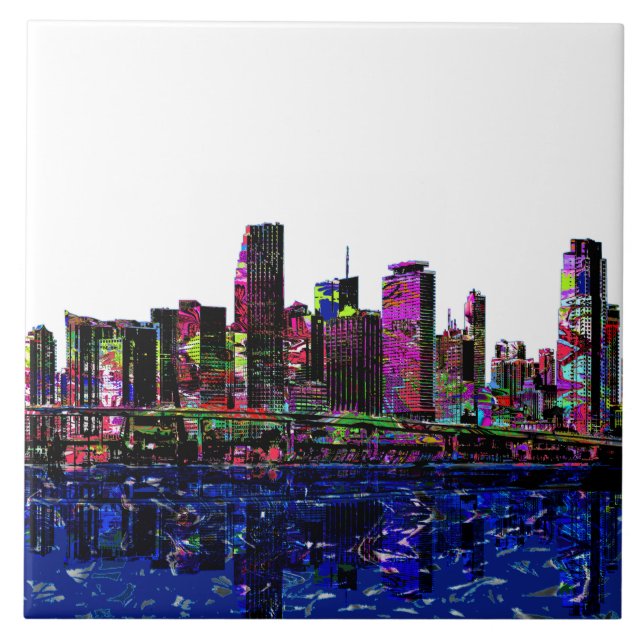 Miami, Florida i graffiti Kakelplatta (Framsidan)