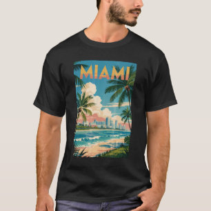 Miami Florida Illustration Resa Konst Vintage T Shirt