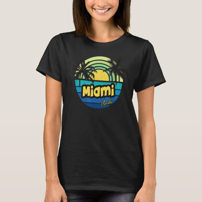 Miami Florida Island Vacation Summer Family Vacati T Shirt (Framsida)