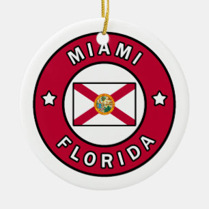 Miami Florida Julgransprydnad Keramik