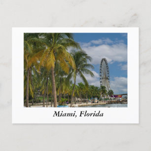 Miami Florida och Biscayne Bay Vykort