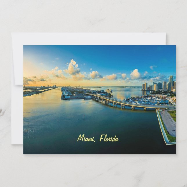 Miami, Florida, panoramic view, Julkort (Framsida)