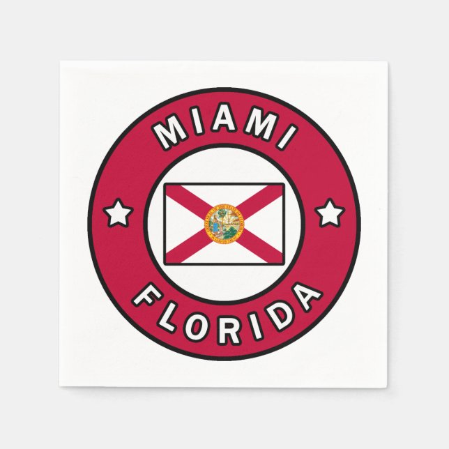 Miami Florida Pappersservett (Framsidan)