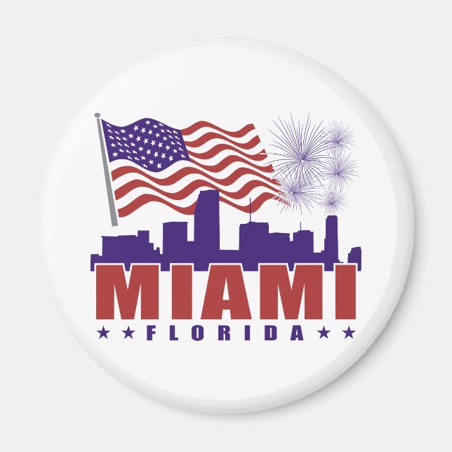 Miami Florida Patriotic Magnet (Framsidan)