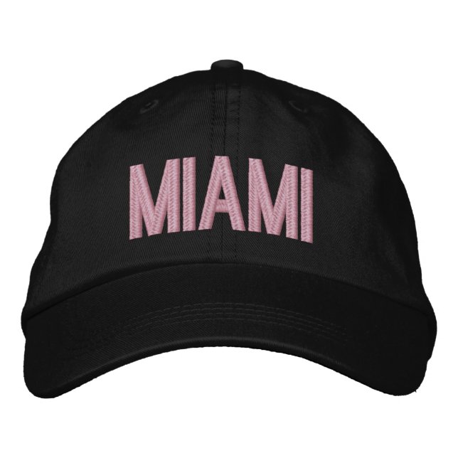 Miami Florida Personlig Justerbar Hatt Broderad Keps (Framsida)