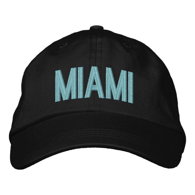 Miami Florida Personlig Justerbar Hatt Broderad Keps (Framsida)