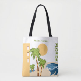 Miami Florida Personlig Tote Bag Tygkasse