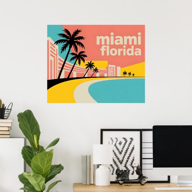 Miami Florida Poster (Hemmakontoret)