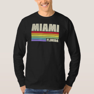 Miami Florida Pride Rainbow Flagga Gay pride Merch T Shirt