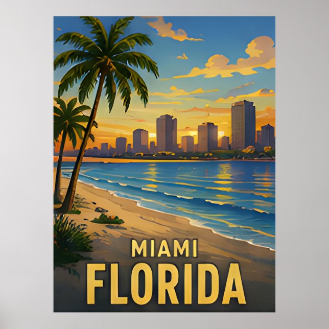 Miami Florida Respresent Poster (Framsidan)
