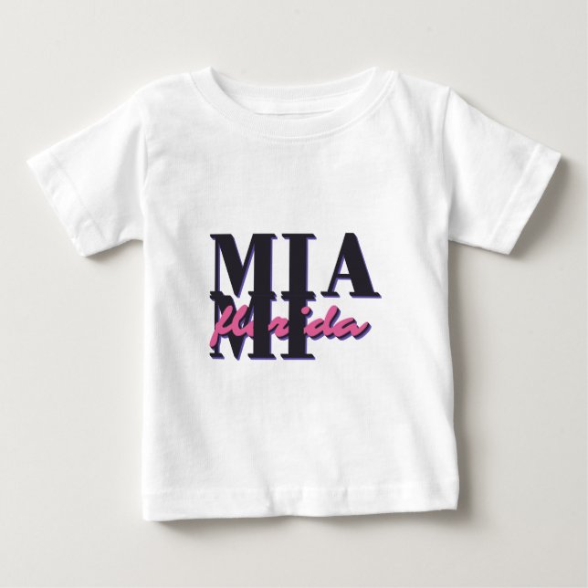 Miami Florida - Retro Bold Typography Graphic T Shirt (Framsida)