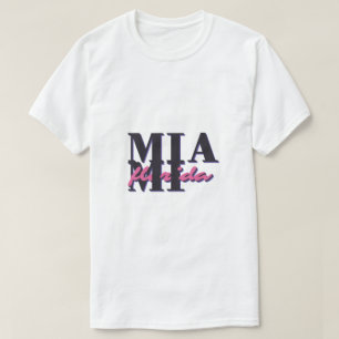 Miami Florida - Retro Bold Typography Graphic T Shirt