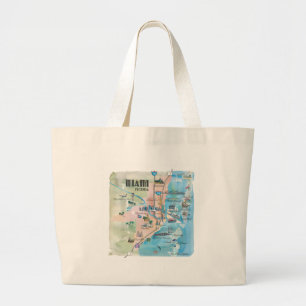 Miami Florida Retro karta Jumbo Tygkasse