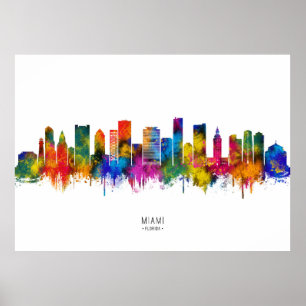 Miami Florida Siluett Poster