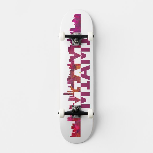 Miami Florida Siluett Skateboard (Framsida)