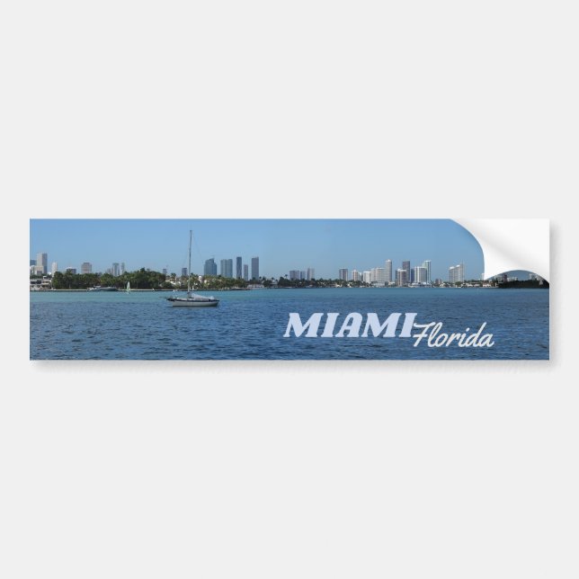 Miami, Florida Skyline Bildekal (Framsidan)