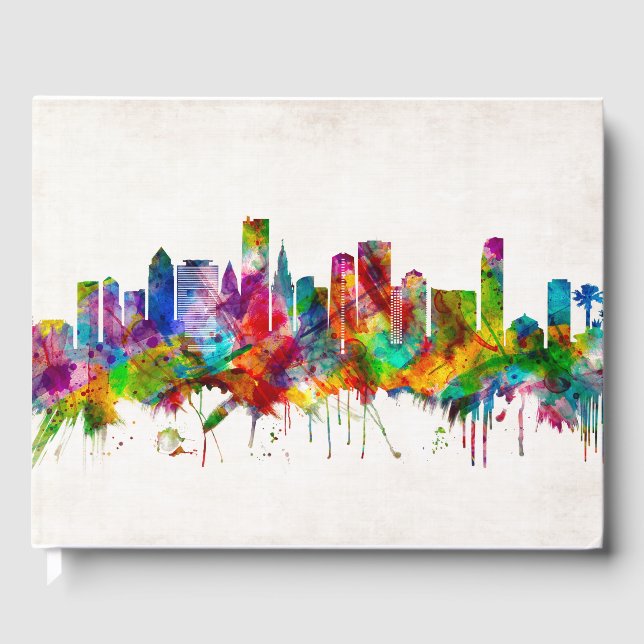 Miami Florida Skyline Gästböcker (Framsida)
